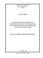 Đánh giá phát thải khí nhà kính (CH4, CO2) từ chất thải sinh hoạt hữu cơ trên địa bàn quận cầu giấy bằng phương pháp phân tích dòng MFA và đề xuất giải pháp giảm thiểu 