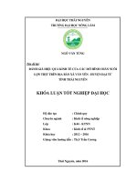 Đánh giá hiệu quả kinh tế của các mô hình chăn nuôi lợn thịt trên địa bàn xã văn yên   huyện đại từ   tỉnh thái nguyên 