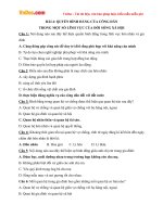 Bài tập trắc nghiệm môn Giáo dục công dân lớp 12: Quyền bình đẳng của công dân trong một số lĩnh vực của đời sống xã hội