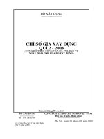 Chỉ số giá xây dựngQuí 2 - 2008(Công bố theo công văn số  1781/Bxd-vp ngày 28/ 08 /2008 của bộ xây dựng