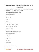 Giải bài tập trang 83 SGK Toán 3: Luyện tập chung tính giá trị của biểu thức