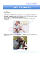 Từ vựng theo chủ điểm family relationship 