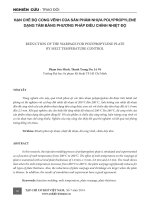 Hạn chế độ cong vênh của sản phẩm nhựa polypropylene dạng tấm bằng phương pháp điều chỉnh nhiệt độ