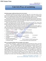 Unit 3(2) Ways of socializing