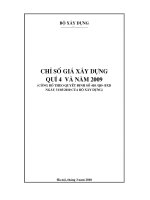 Chỉ số giá xây dựng Quí 4  và năm 2009 (Công bố theo quyết định số 410 /QĐ- Bxd  ngày 31/03/2010 của bộ xây dựng