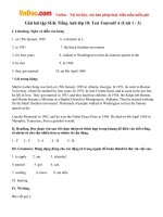 Giải bài tập SGK Tiếng Anh lớp 10: Test Yourself A (Unit 1 - 3)