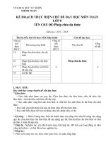 Chủ đề Phép chia đa thức - Toán 8