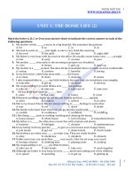 Tiếng anh 12 - UNIT 1: THE HOME LIFE (2)