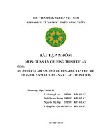 DỰ ÁN QUYÊN GÓP SÁCH VỞ, ĐỒ DÙNG HỌC TẬP CHO TRẺ EM NGHÈO XÃ NGỌC LIÊN – NGỌC LẶC – THANH HÓA