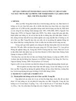 KẾT QUẢ THỐNG kê THÀNH PHẦN LOÀI LƯỠNG cư, bò sát KHU vực bắc TRUNG bộ tại PHÒNG THÍ NGHIỆM ĐỘNG vật, KHOA SINH học, TRƯỜNG đại học VINH