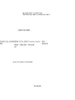 Luận văn ánh xạ nghiệm của bất đẳng thức biến phân phụ thuộc tham số 