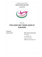 ỨNG DỤNG QUẢN lý KARAOKE