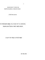 Luận văn về tính đơn điệu của toán tử và áp dụng trong bất đẳng thức biến phân 