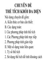 Chuyên đề thể tích khối đa diện