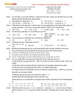 Đề thi giữa học kì 1 môn Sinh học lớp 12 trường THPT Đặng Trần Côn, Thừa Thiên Huế năm học 2014 - 2015