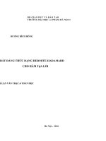 Luận văn bất đẳng thức dạng hermite   hadamard cho hàm tựa lồi 