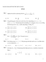 Bộ 12 đề thi thử THPT quốc gia 2017 trắc nghiệm môn toán (chỉ gồm chương trình toán lớp 12)