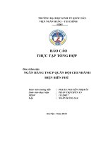 Thực trạng họạt động kinh doanh của Ngân hàng TMCP – Quân đội Chi nhánh Điện Biên Phủ giai đoạn 2012 – 2014