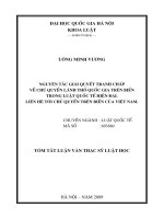 Nguyên tắc giải quyết tranh chấp về chủ quyền lãnh thổ quốc gia trên biển trong luật quốc tế hiện đại. Liên hệ với chủ quyền trên biển của Việt Nam