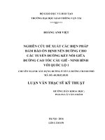 Nghiên cứu đề xuất các biện pháp đảm bảo ổn định nền đường cho các tuyến đường kết nối giữa đường cao tốc Cầu Giẽ  Ninh Bình với Quốc lộ 1