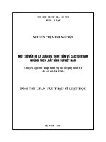 Một số vấn đề lý luận và thực tiễn về các tội tham những theo luật hình sự Việt Nam