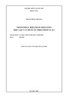 Thẩm phán, hội thẩm nhân dân độc lập và chỉ tuân theo pháp luật