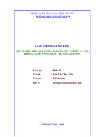 MỘT số BIỆN PHÁP bồi DƯỠNG CHUYÊN môn NGHIỆP vụ CHO đội NGŨ GIÁO VIÊN TRONG TRƯỜNG mầm NON 