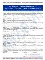 11  PP giải bài tập về phản ứng cộng hidrocacbon (phần 1) 