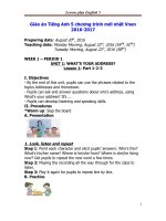 Giáo án Tiếng Anh 5 chương trình mới nhất Vnen 2016 - 2017