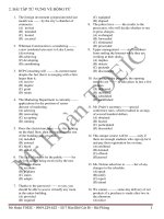 Tài liệu ôn thi Toeic - Bài tập về động từ