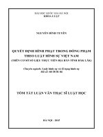 Quyết định hình phạt trong đồng phạm theo luật Hình sự Việt Nam