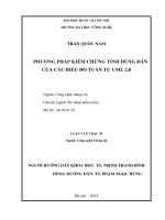 Phương pháp kiểm chứng tính đúng đắn của các biểu đồ tuần tự UML 2.0