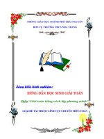 SKKN sáng kiến kinh nghiệm phần giải bài toán bằng cách lập phương trình 