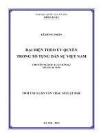 Đại diện theo ủy quyền trong tố tụng dân sự Việt nam