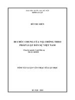 Di chúc chung của vợ, chồng theo pháp luật dân sự Việt Nam