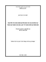 Nguyên Tắc bảo đảm quyền bảo vệ của đương sự theo quy định của Bộ luật tố tụng dân sự năm 2004