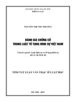 Đánh giá chứng cứ trong luật tố tụng hình sự Việt Nam