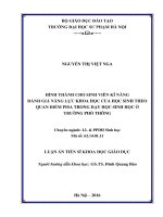 Hình thành cho sinh viên kỹ năng đánh giá năng lực khoa học của học sinh theo quan điểm PISA trong dạy học Sinh học ở trường phổ thông