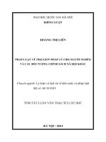 Pháp luật về trợ giúp pháp lý cho người nghèo và các đối tượng chính sách xã hội khác