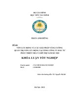 VỐN LƯU ĐỘNG VÀ CÁC GIẢI PHÁP TĂNG CƯỜNG QUẢN TRỊ VỐN LƯU ĐỘNG TẠI TỔNG CÔNG TY ĐẦU TƯ PHÁT TRIỂN NHÀ VÀ ĐÔ THỊ NAM HÀ NỘI