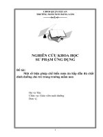 SKKN 05 ; một số biện pháp chế biến món ăn hấp dẫn đủ chất dinh dưỡng cho trẻ trong trường mầm non 