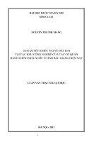 Giải quyết khiếu nại về đất đai tại các khu công nghiệp của các cơ quan hành chính nhà nước ở tỉnh Bắc Giang hiện nay