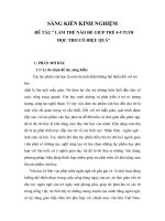 LÀM THẾ nào để GIÚP TRẺ 4 5 TUỔI học THƠ có HIỆU QUẢ 