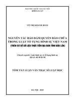 Nguyên tắc bảo đảm quyền bào chữa trong luật tố tụng hình sự Việt Nam