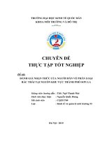 Đánh giá nhận thức của người dân về phân loại rác thải tại nguồn khu vựcThành Phố Sơn La