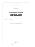 Pháp luật về thực hiện dân chủ cơ sở ở Việt Nam hiện nay - thực trạng và những vấn đề cần hoàn thiện