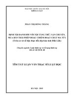 Định tội danh đối với tội tàng trữ, vận chuyển, mua bán trái phép hoặc chiếm đoạt chất ma túy