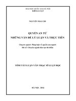 Quyền an tử những vấn đề lý luận và thực tiễn