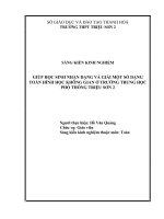 SKKN sáng kiến kinh ngiệm giúp học sinh nhận dạng và giải một số dạng toán hình học không gian ở trường THPT triệu sơn 2 