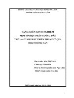 Một số biện pháp hướng dẫn cho trẻ 3 4 tuổi phát triển thẩm mỹ qua hoạt động nặn 